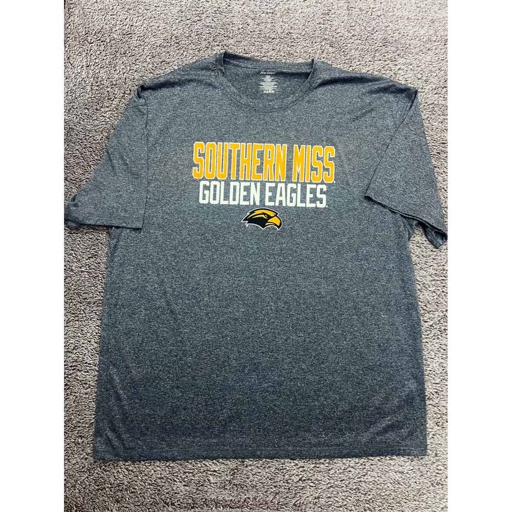 Southern Miss Golden Eagles Pro Edge Mens 3XL Performance Shirt NCAA USM Gray